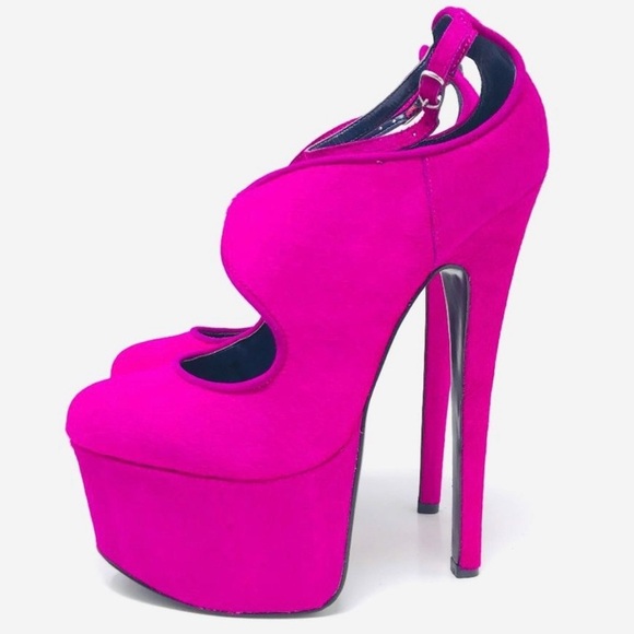 London Trash Platform Heels Purple - Picture 3 of 5